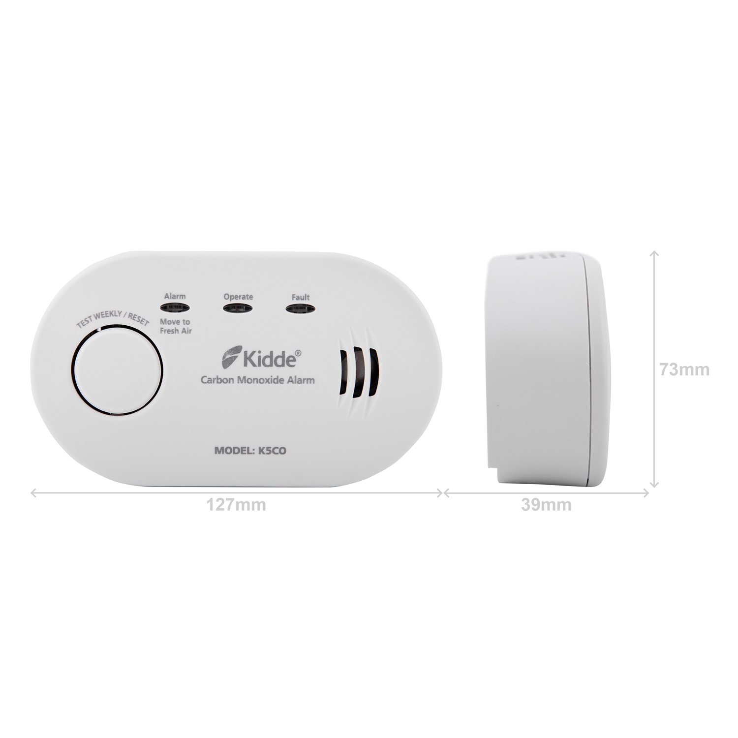 Kidde Carbon Monoxide Detector, AA Battery Powered CO Alarm with LEDs,  Test-Reset Button, Low Battery Indicator, Portable