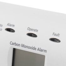 LED indicators for alarm (red), power (green), fault (amber)